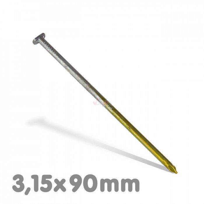 Clous pour cloueuse D18556 de 90 mm anti-corrosion pour une fixation de charpente durable