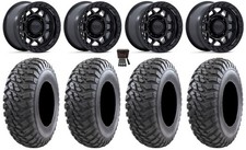KMC Torx Bdlk 15  Wheels Bk +0mm 32  Mongrel Tires Polaris RZR Turbo S/RS1