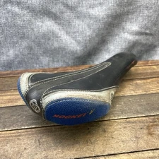 Vintage WTB Rocket V Saddle Black Blue Wilderness Trail Bikes Seat MTB 215g