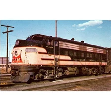 Vintage Train Postcard Louisville & Nashville 806 Memphis' Leawood Yards 1965