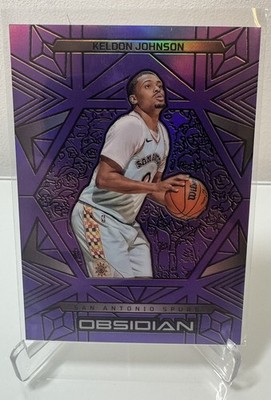 2024-25 Panini Obsidian Keldon Johnson Electric Etch Purple Flood /75 