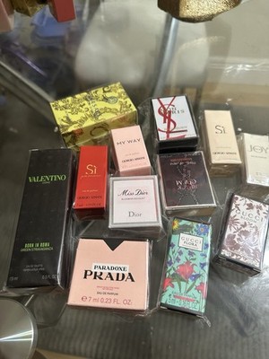 Collectible Perfume Miniatures Lot - Prada Paradoxe, Miss Dior, Si, Gucci Flora