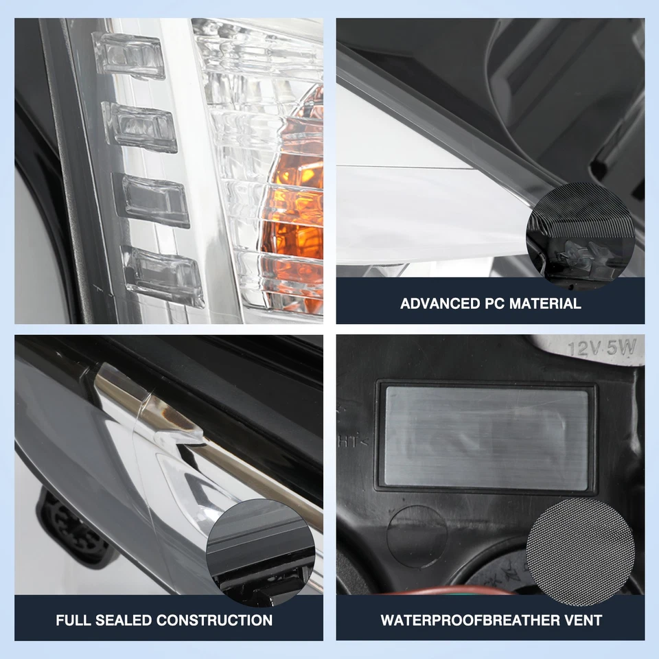 Halogen Headlamp For 2013-2018 Cadillac ATS Headlight Assembly LH+RH W/Bulbs - Image 4 of 4