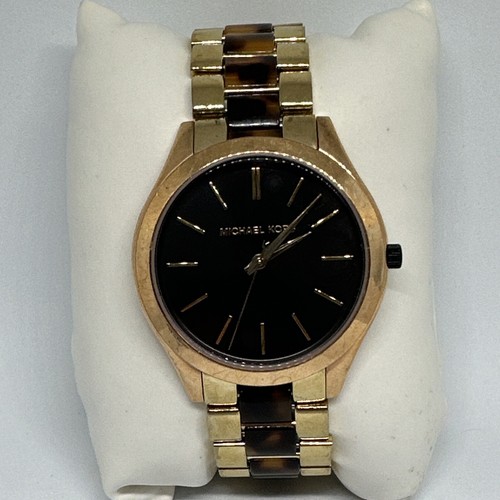 Michael Kors Slim Runway MK4301 Women's Two Tone Analog Dial Quartz Watch HME186 - Picture 2 of 11