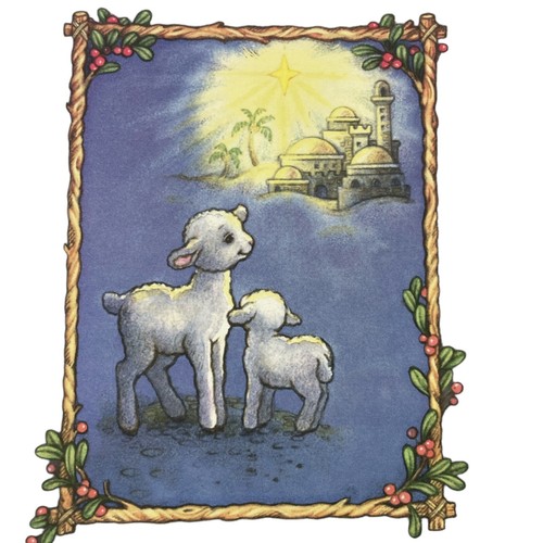Tarjetas de Navidad religiosas Plus Mark corderos cerca de Belén 13 tarjetas y envs - Imagen 2 de 5