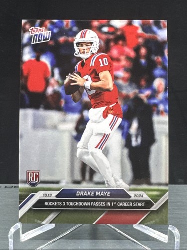 2024 DRAKE MAYE RC - Topps Now - 1° inizio carriera con 3 touchdown - stampa corta - Foto 1 di 2