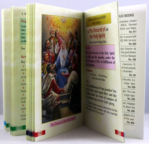 Rezar el Rosario con lecturas de las Escrituras NUEVO folleto católico 6 x 4 - Imagen 3 de 9