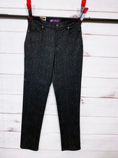Gloria Vanderbilt Womens Amanda Slim Knit Ponte Pants Size 6 Black Tapered