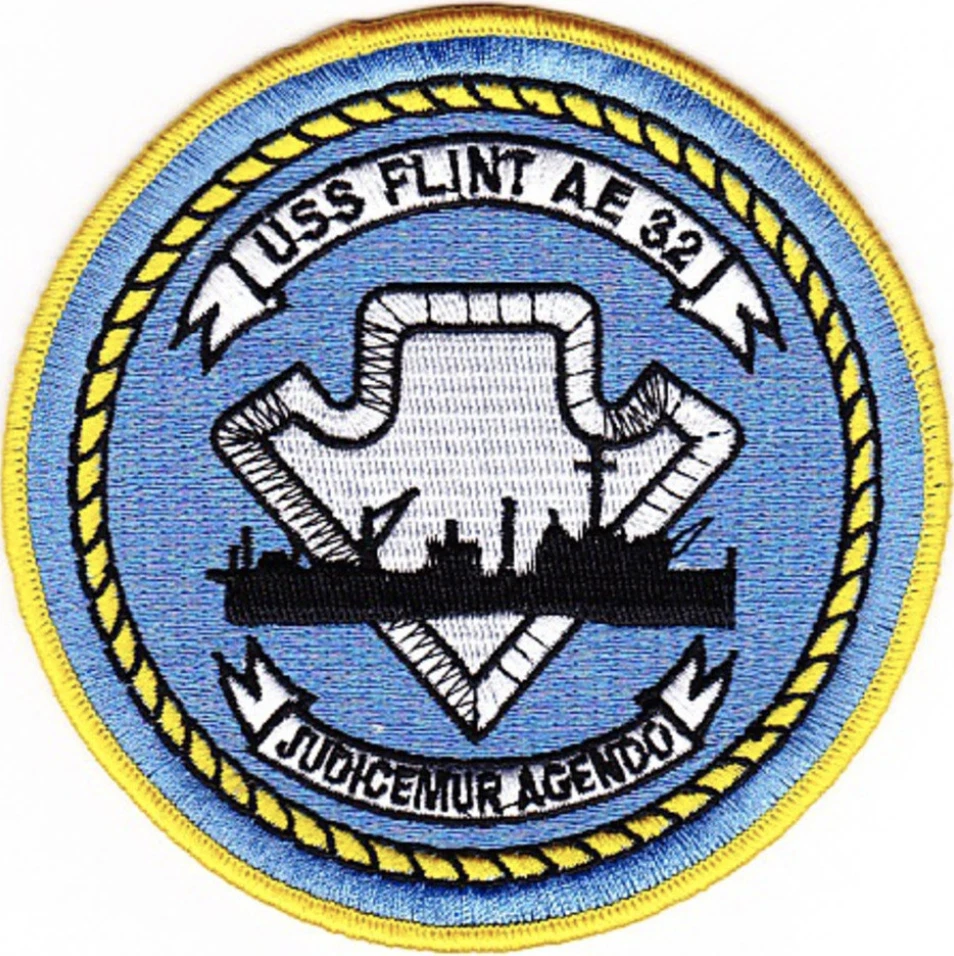 4.5" NAVY USS AE-32 FLINT EMBROIDERED PATCH