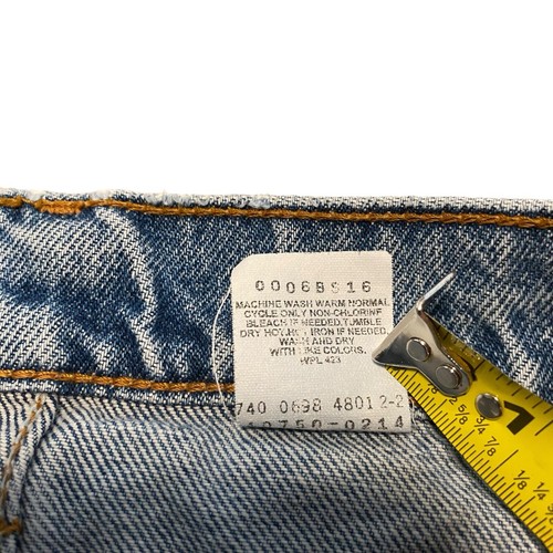 Vintage Levi’s Student Kid’s Youth Orange Tab Denim Blue Jeans Altered 24 X 13 - Picture 7 of 9