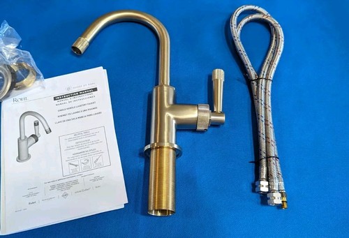 Rohl MB01D1LMAG Graceline Single Handle Bathroom Faucet In Antique Gold - Picture 4 of 7