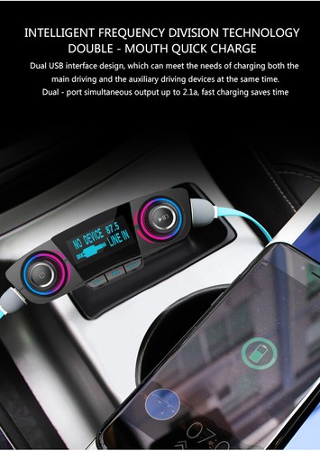 Car Wireless Bluetooth MP3 FM Transmitter AUX Audio Stereo Adapter 2 USB Charger - Picture 15 of 19