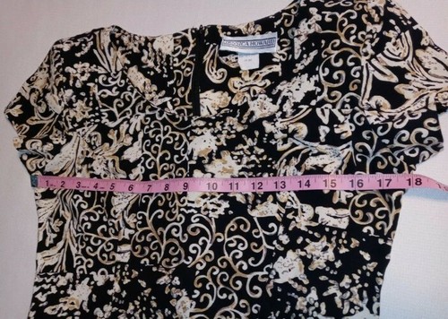 Vtg Jessica Howard Rayon Midi Dress Short Sleeve Front Wrap and Slit Sz 10 - Picture 7 of 11