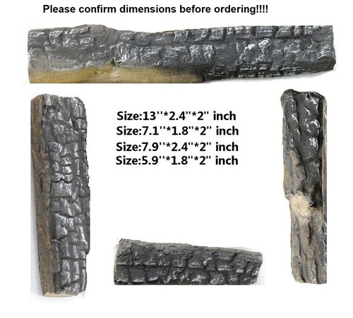 YL 4 Pcs Ceramic fiber Small Logs for all Gas Ethanol Fireplaces Stoves firepit - 第 2/5 張圖片
