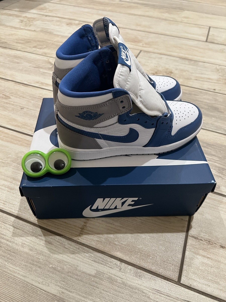 Nike Air Jordan Retro High OG True Blue White Shoes Kids Size 4Y