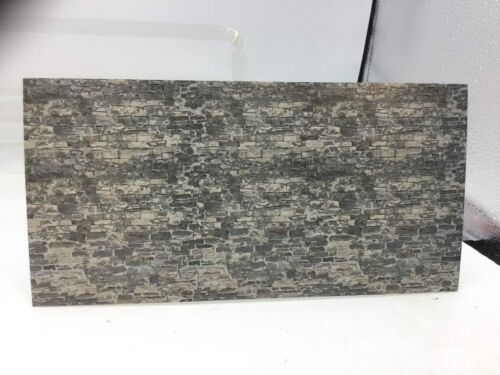 Vollmer 46055 HO Gauge Natural Grey Stone Wall Embossed Card Sheet - Picture 2 of 2