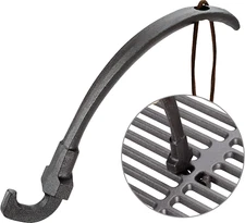 Charcoal Grill Grids Lifter Tool, Cooking Grates Mover Hook - Hot Surfaces Gripp