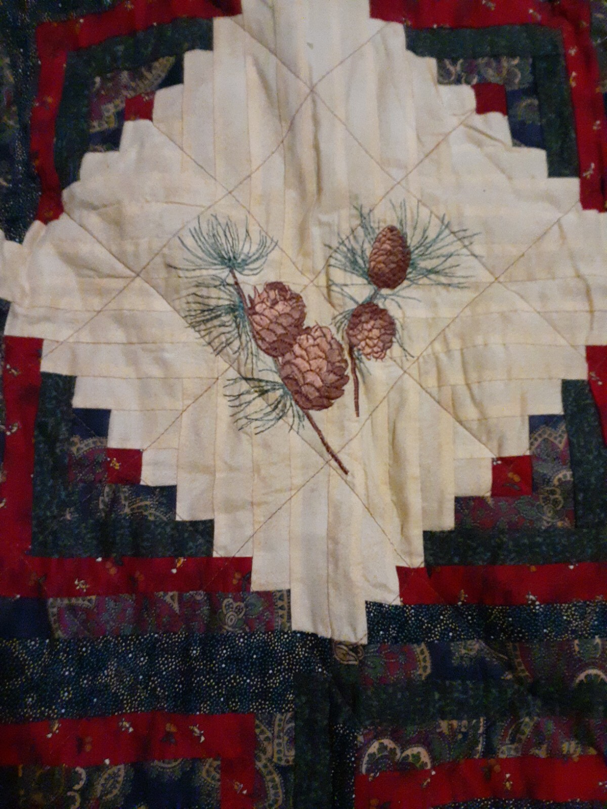 Donna Sharp Quilted Patchwork Jacket Pinecone The… - image 12