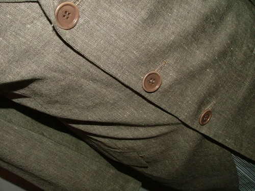MENS ERMENEGILDO ZEGNA BLAZER SIZE 40 LINEN GRAY SOLID #315 - Picture 4 of 8