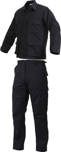 Black Rip-Stop SWAT Cloth Poly-Cotton 
