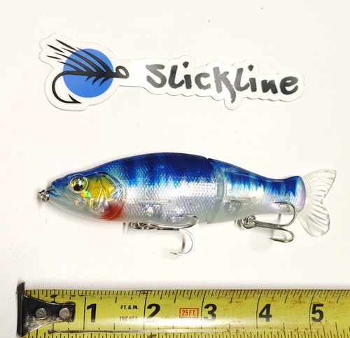 SLICKLINE 135 Jointed Sinking Minnow Glide Bait Fishing Lure Bass Pike 14 COLORS - Picture 47 of 66