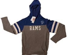 Los Angeles Rams Distressed Retro Hoodie Sweatshirt