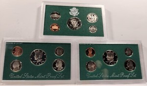 1998-S THREE SETS of US MINT PROOF SET- 5-COINS WITH ORGINAL PACKAGING AND COA