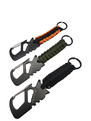 Schlüsselanhänger Survival Paracord Karabiner Bushcraft Camping Outdoor