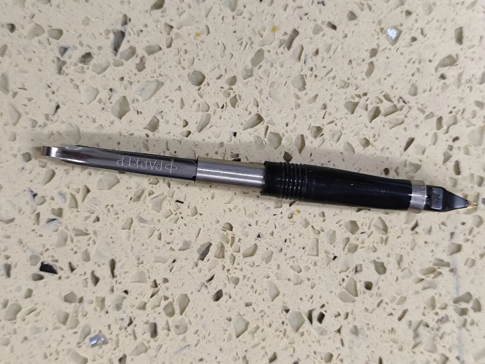 Parker 75  Parts Gold Nip 585  66 France  Fountain  Parts & METAL INK CONVERTER - Image 4 of 4