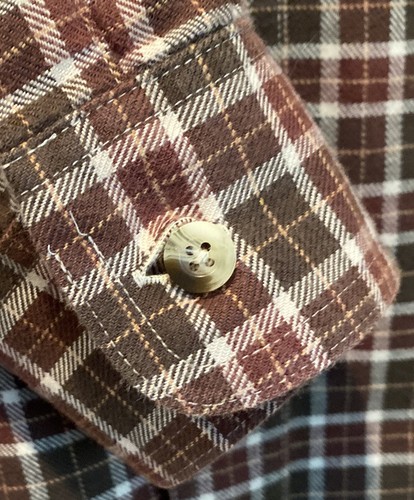 LL Bean Karohemd XL Langarm Knopfleiste Baumwolle Flanell dunkelbraun kariert - Bild 6 von 7