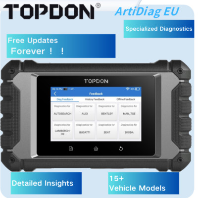 TOPDON ArtiDiag EU Scanner   Full System Diagnostic + ECU Coding & Bidirectional