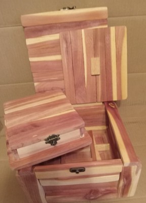 Handcraft Cedar Jewelry Box With  Trinket Jewelry Box