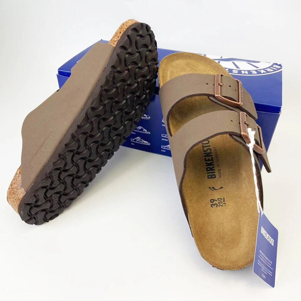 Sandalias Birkenstock Arizona Mocha Birko-Flor Plantilla Confort Unisex EU37-45 Zapato Foto 4 de 4