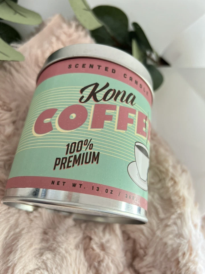 Vela de lata decorativa de mecha única KONA COFFEE 13 OZ Foto 4 de 4