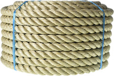 Cuerda de poliéster trenzada doble de 3/4" x 100 pies - fuerte para acampar, tira y afloja y más