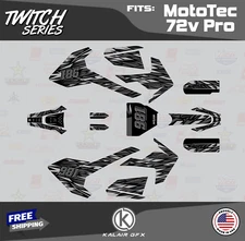 Graphics Kit for MotoTec Pro 72v (All Years) Twitch Series - SMOKE