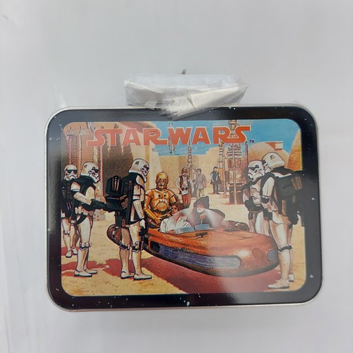Star Wars Hallmark Mini Pressed Tin Lunch Box Ornament Vintage 1998, New - Picture 5 of 9