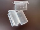 2 Clear Plastic Battery Storage Case Holder 2 Slot For 18650 16340 CR123A