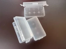 2 Clear Plastic Battery Storage Case Holder 2 Slot For 18650 16340 CR123A