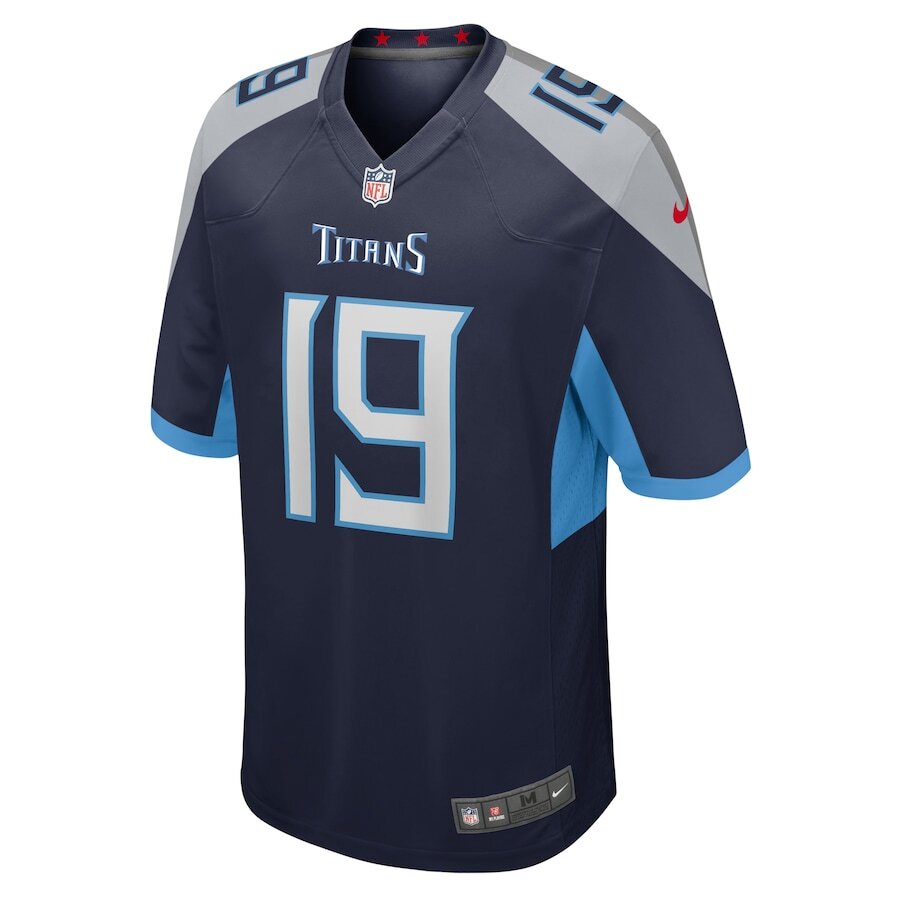 Tennessee Titans Jha'Quan Jackson 19 Nike Men's Navy Official NFL Game