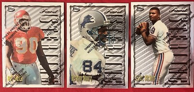 (3) 1996 Finest UNCOMMON #167 Neil Smith #168 Herman Moore #184 Steve McNair