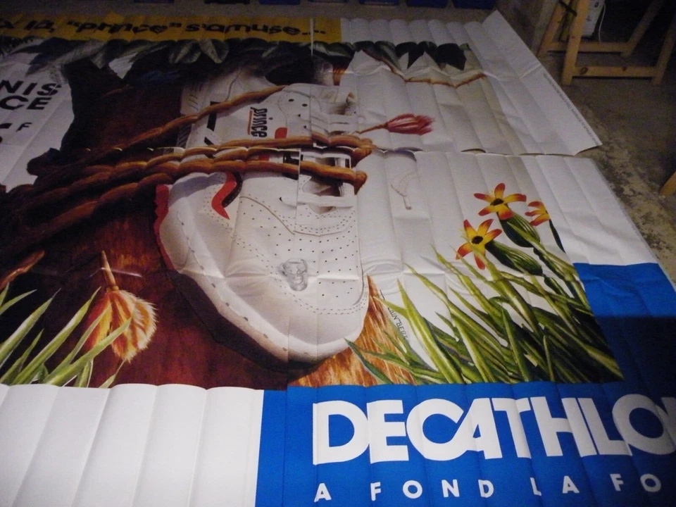 decathlon tennis prince basket sport * affiche publicitaire 4*3metres - Photo 2/3