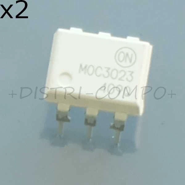 MOC3023M Optocoupler triac driver output 400V DIP-6 ONS RoHS (lot de 2) - Photo 2/2