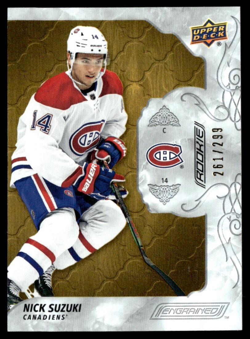 2019-20 Upper Deck Engrained Nick Suzuki Rookie 261/299 Montreal