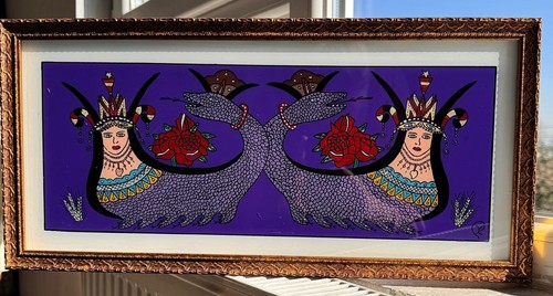 Shahmaran Glass Painting, Shahmaran Snake Woman, Turkish Mythology, Wall Art - Picture 4 of 7