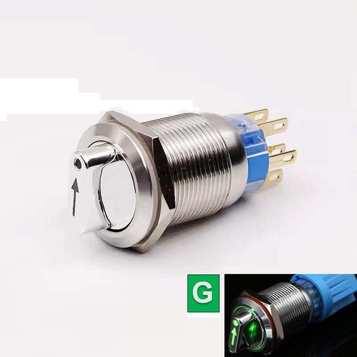 19mm SPDT 2/3 Position Momentary Arrow LED Stainless Steel Selector Switch - Picture 15 of 28
