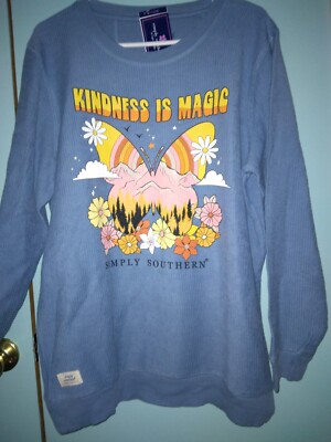 NWT Simply Southern Long Sleeve L Women's Sweatshirt Kindness Is Magic  Large
