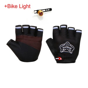 Bicycle Bike Gloves Fingerless Gel Padded Ultra Light Glove Black Unisex Adult