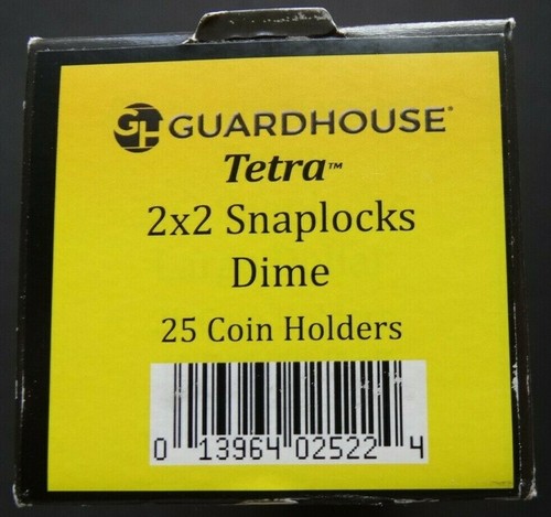 50 Guardhouse 2x2 Tetra Snaplocks Dime 17.9mm Coin Casules Storage Holders - Picture 7 of 8