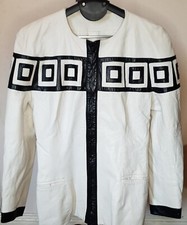 Vakko Leather 80's Broad Shoulders,as In The Last Photo.size10,hip100cm,waist 86